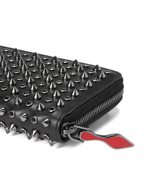 クリスチャン ルブタンコピー 　2015年春夏新作カーフスキン　ラウンドファスナー長財布PANETTONE WALLET CALF P/SPIKES/RING 1155016 B071